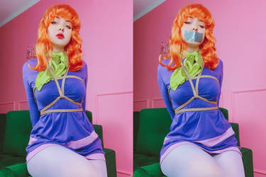 Daphne from Scooby Doo Tied Up and Gagged Cosplay