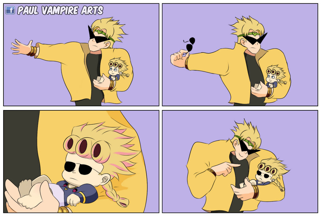 Dio Brando and Giorno Giovanna