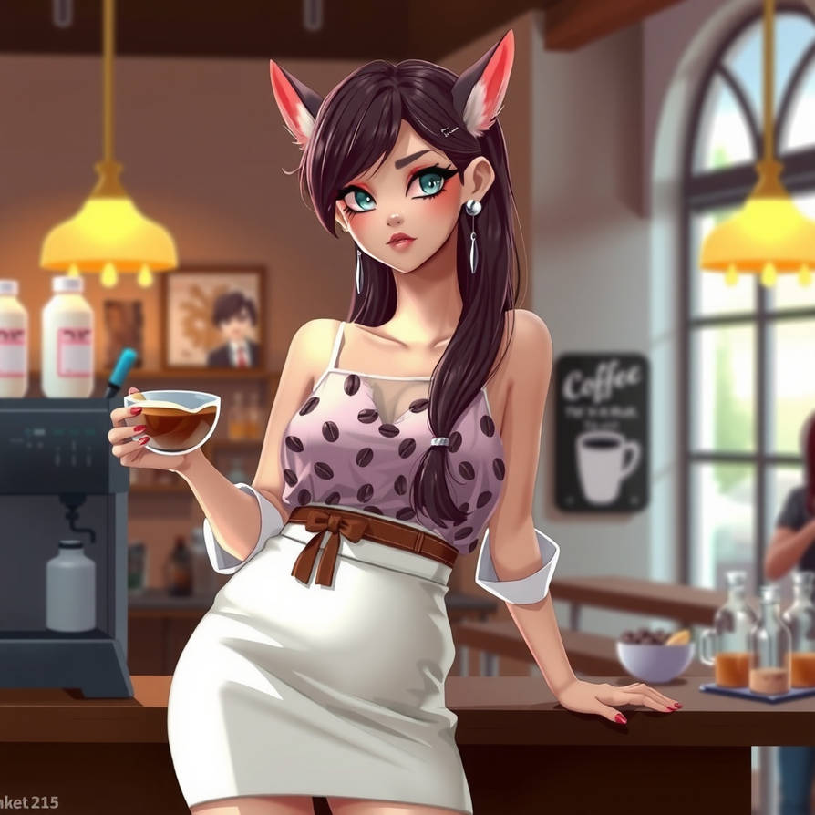 coffee bean pattern ear