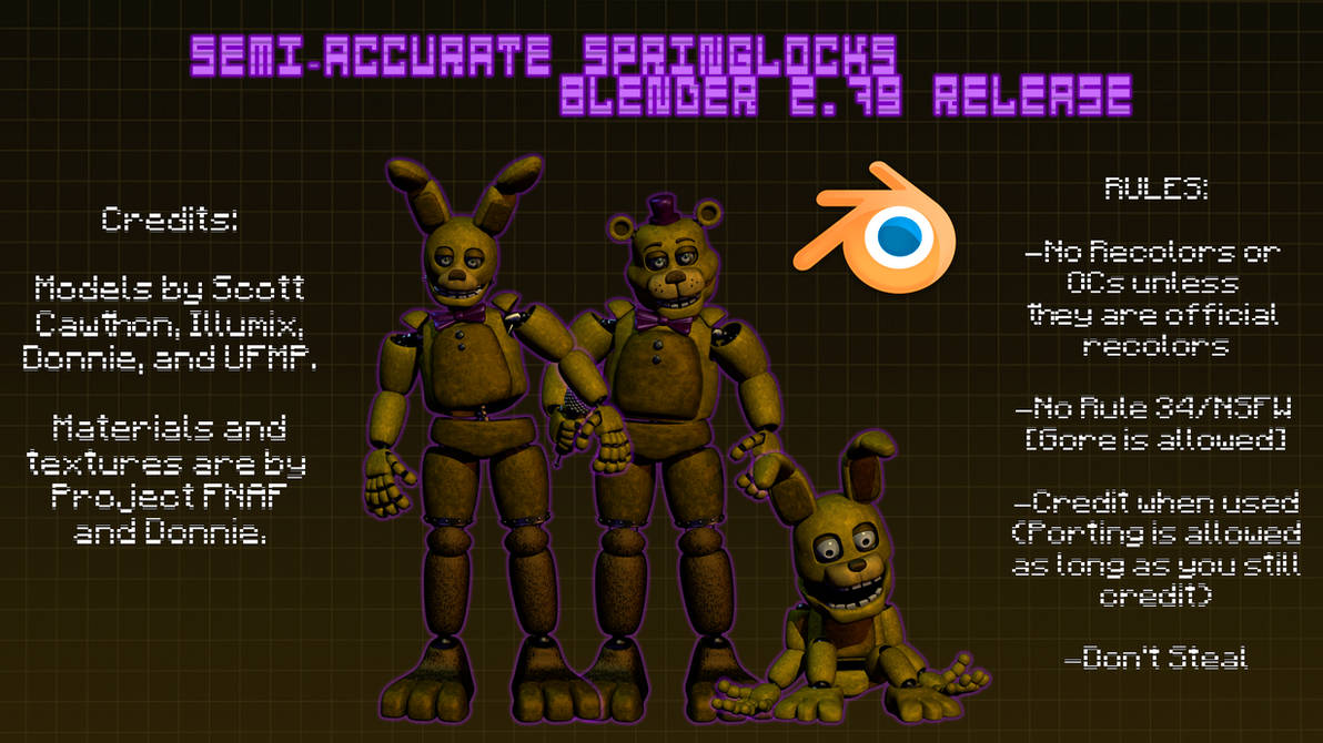 2d Spring Lock Animation Semi-Accurate Springlocks Release (Blender 2.79) by DonnieTheFNAFFan on ...