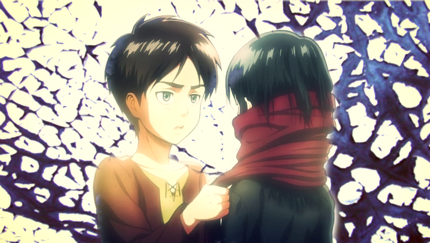 Eren and Mikasa..Wallpaper by Thee-Dragon on DeviantArt Eren and Mikasa..Wallpaper by Thee-Dragon on DeviantArt