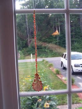 Orange Elm Leaf Sun Catcher