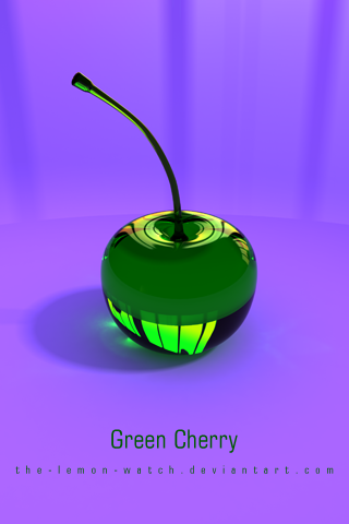 Green Cherry iPhone Wallpaper