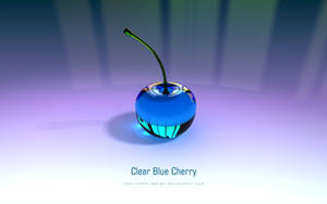 Clear Blue Cherry - 3D Glass