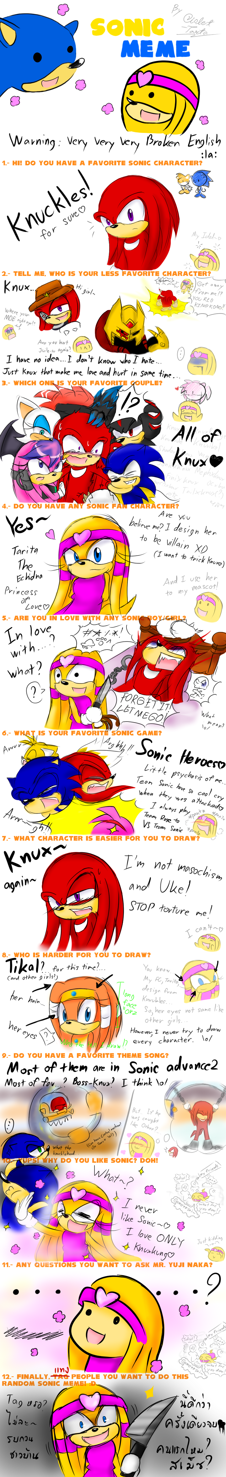 Sonic Meme : Knuckles Knuckles Knuckles every way