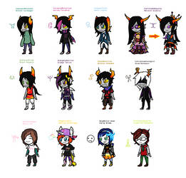 Homestuck oc's (Humans + Fantrolls!)