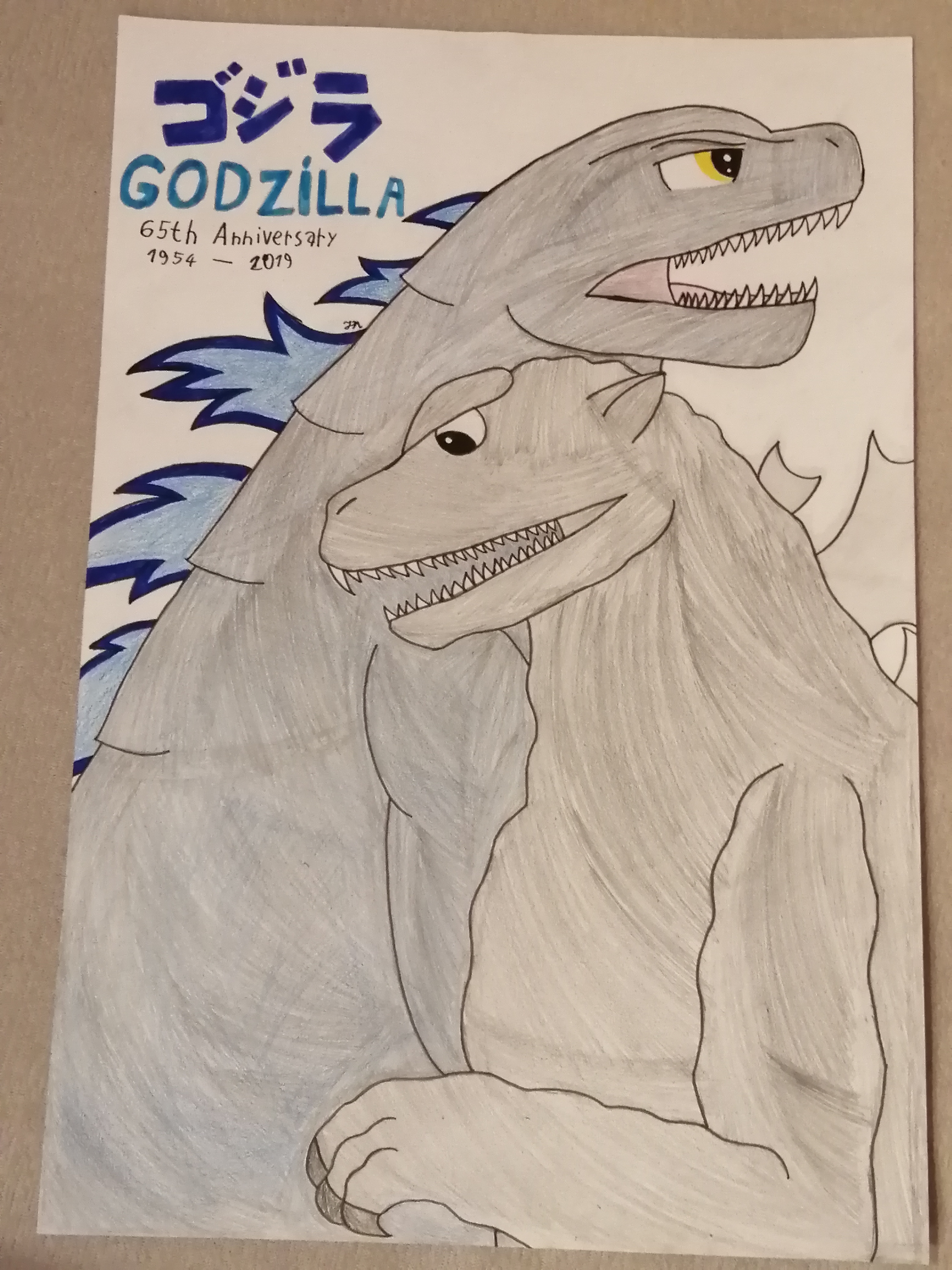 Godzilla 65 Godzilla 65th anniversary special poster by IreneRoxanne666 on DeviantArt