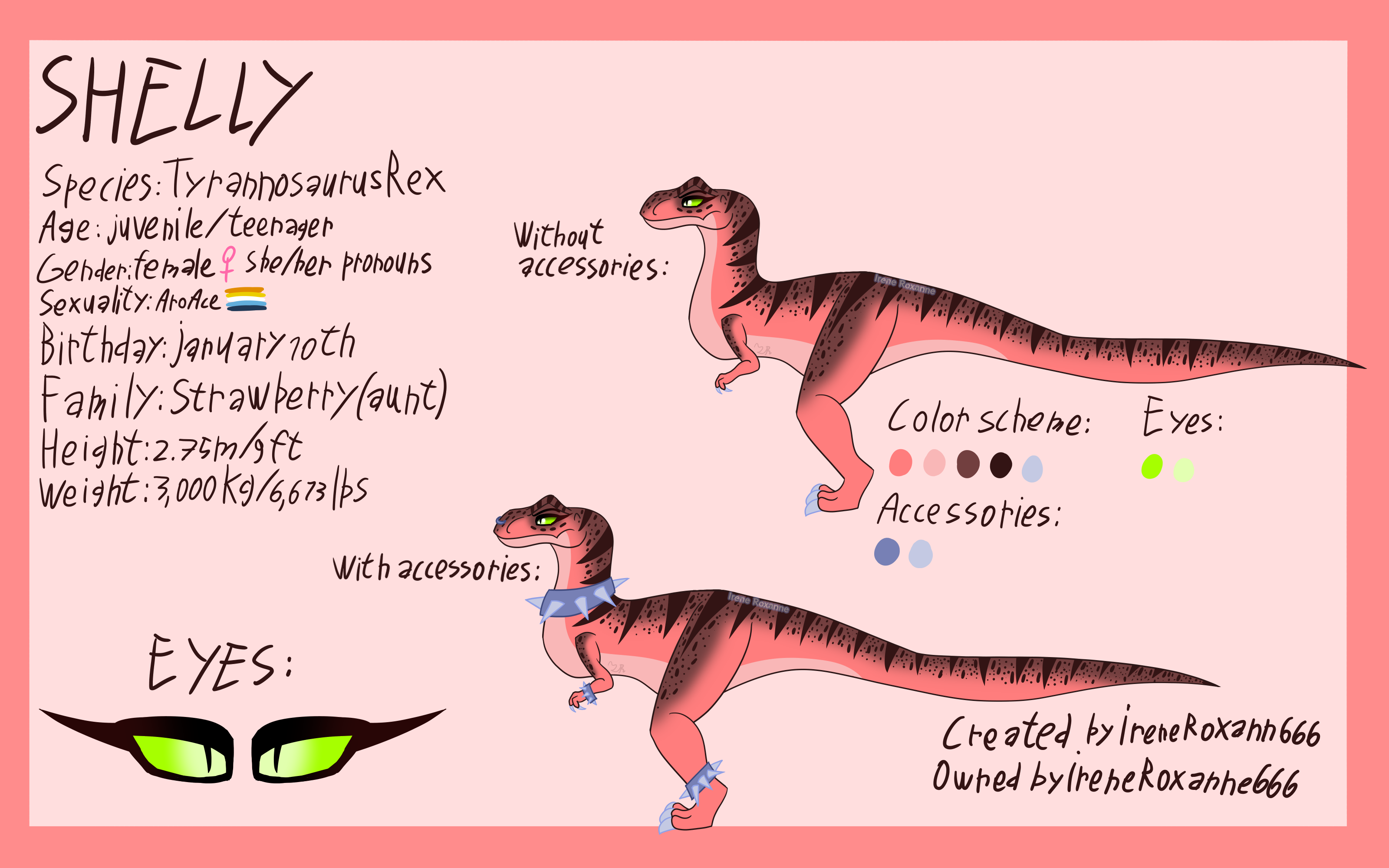 Shelly reference sheet by IreneRoxanne666 on DeviantArt