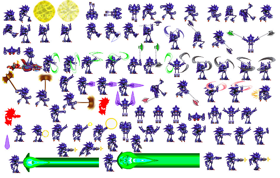 Pixilart - Mecha Sonic Sprite by SpongeChris