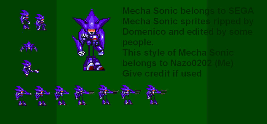 Mecha Sonic sprites by Viteoz on DeviantArt