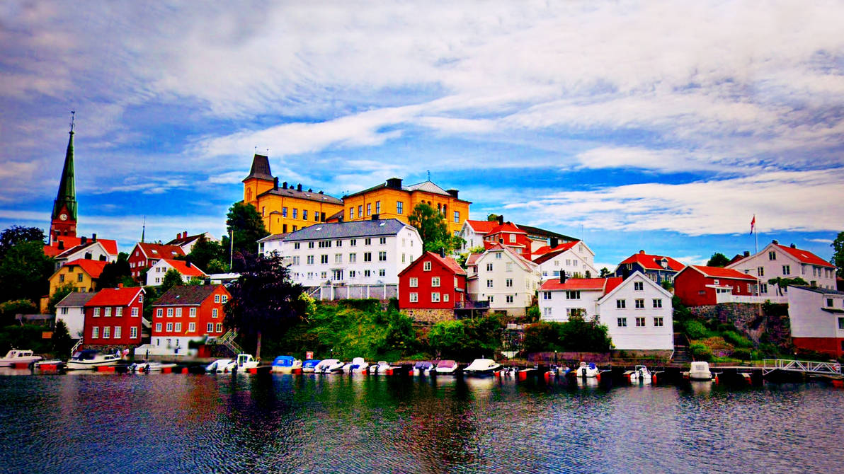 Colourful Buildings In Arendal Norway By CuriousJM On DeviantArt colourful-buildings-in-arendal-norway-by-curiousjm-on-deviantart