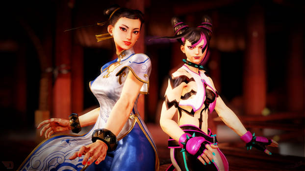 Chun-Li and Juri Test Render