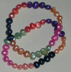 Multi-coloured bracelets