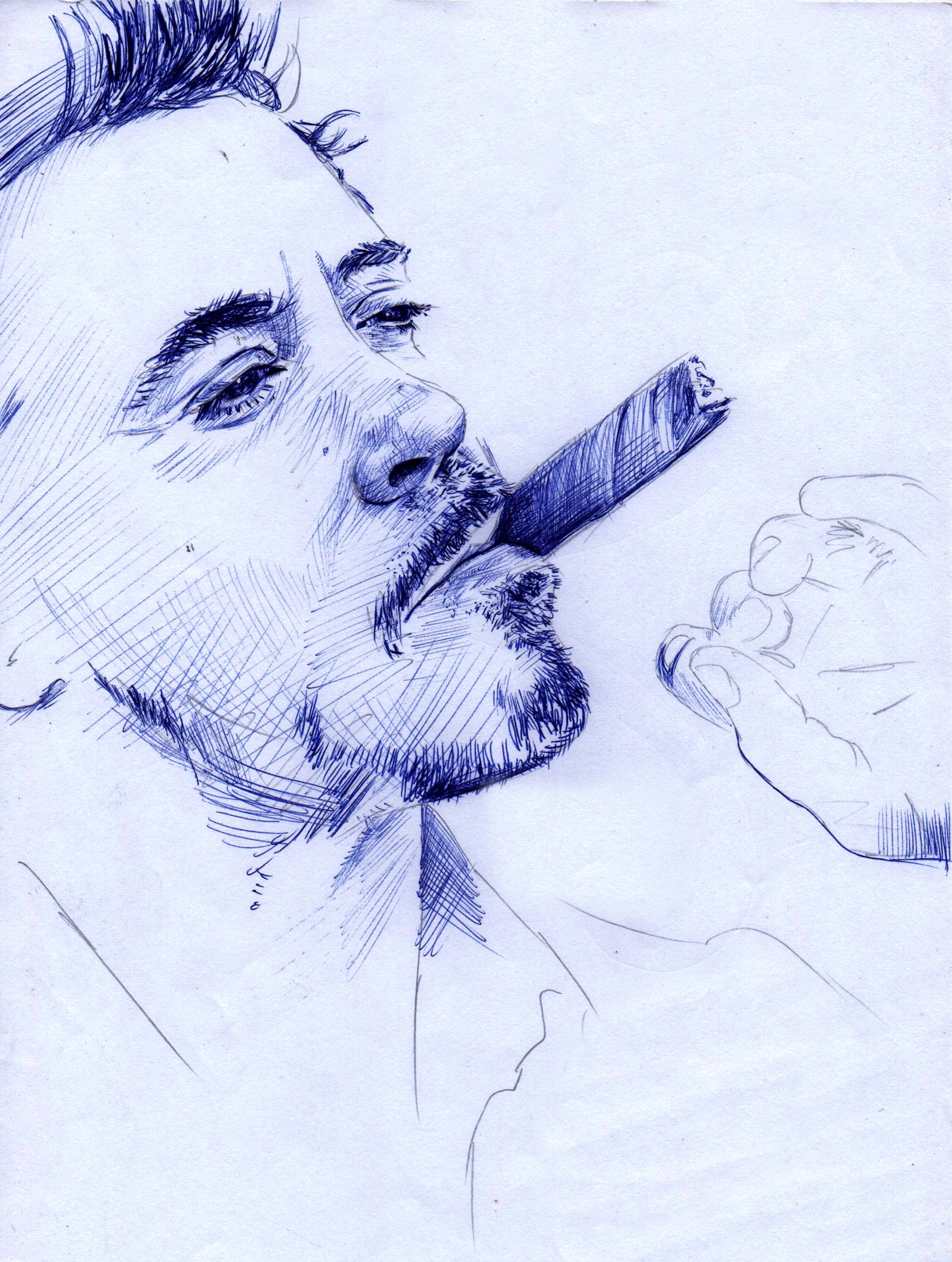 Robert Downey Jr. Ballpoint Pen WIP 1