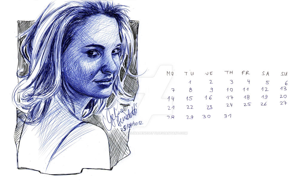 Natalie Portman Ballpoint Pen Calendar MAY