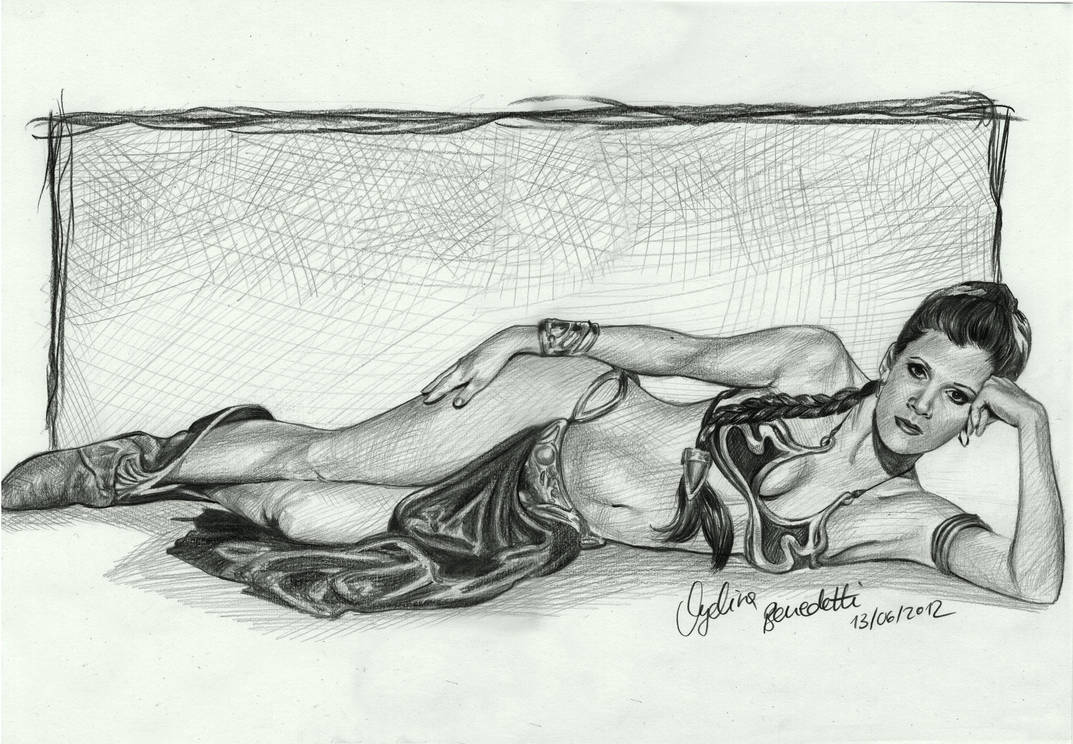 Princess Leia Slave Bikini Drawing
