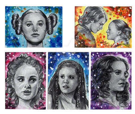 Watercolour Sketch Cards Star Wars