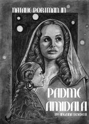 Padme Amidala Graphite Movie Poster