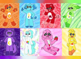 Smiling Critters as Care Bears / Care Cousins!