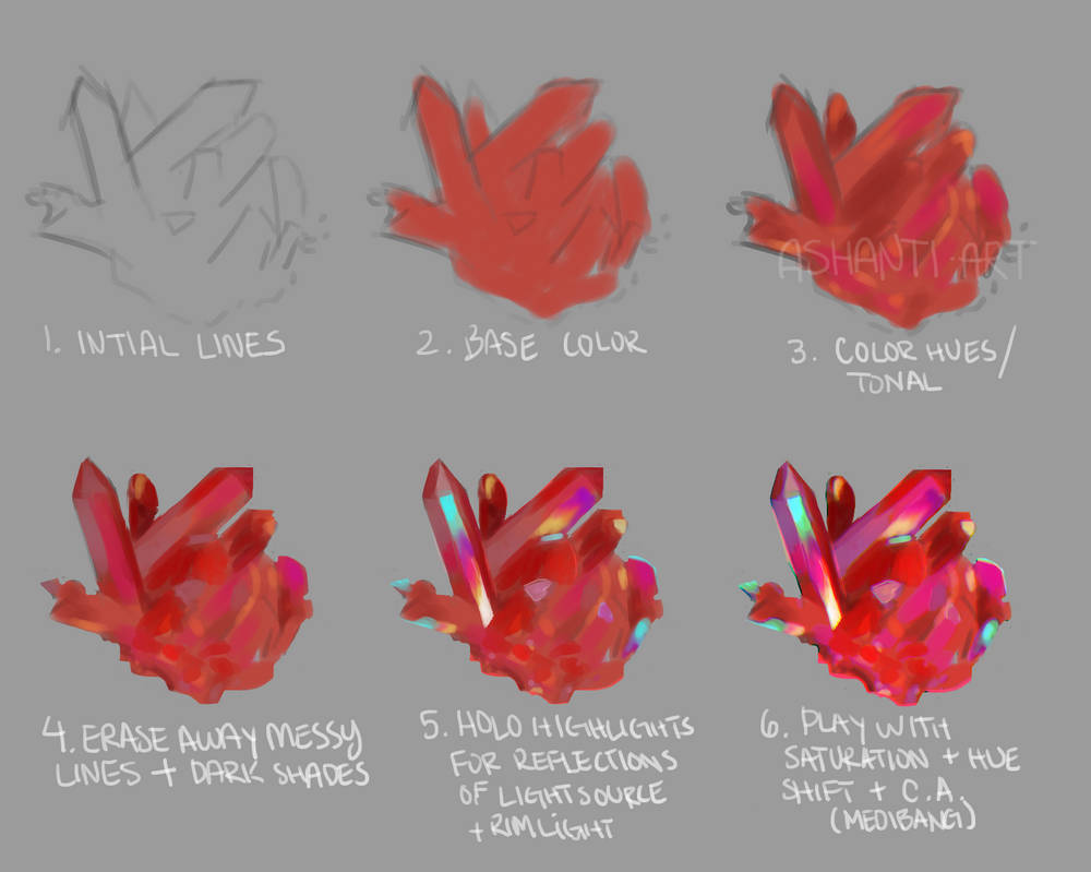 Crystal Tutorial by ArtofIndigo on DeviantArt
