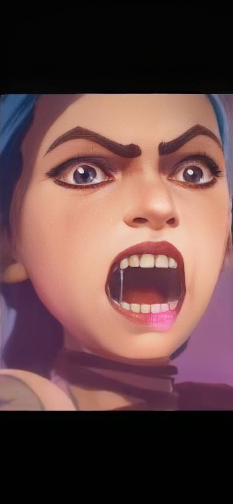 jinx opening her mouth by gripo67 on DeviantArt