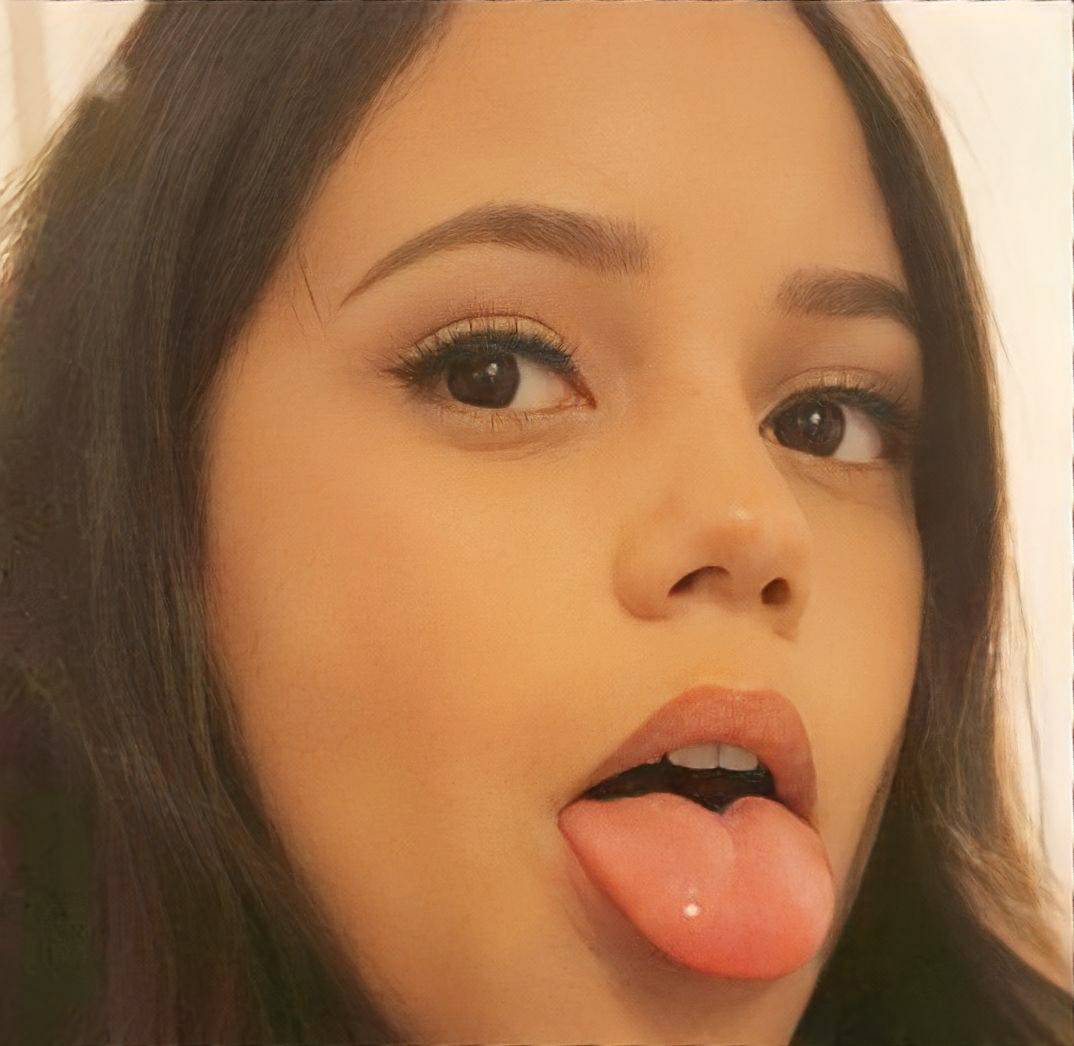 jenna ortega sticking out her sexy tongue by gripo67 on DeviantArt