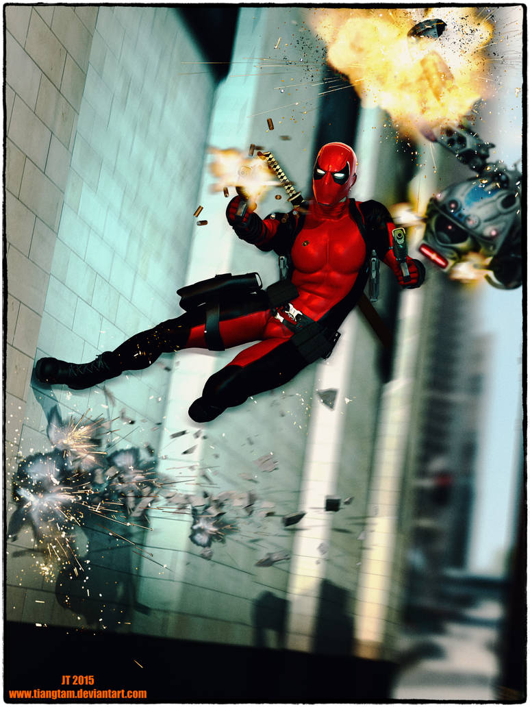 deadpool wall run by tiangtam on deviantart