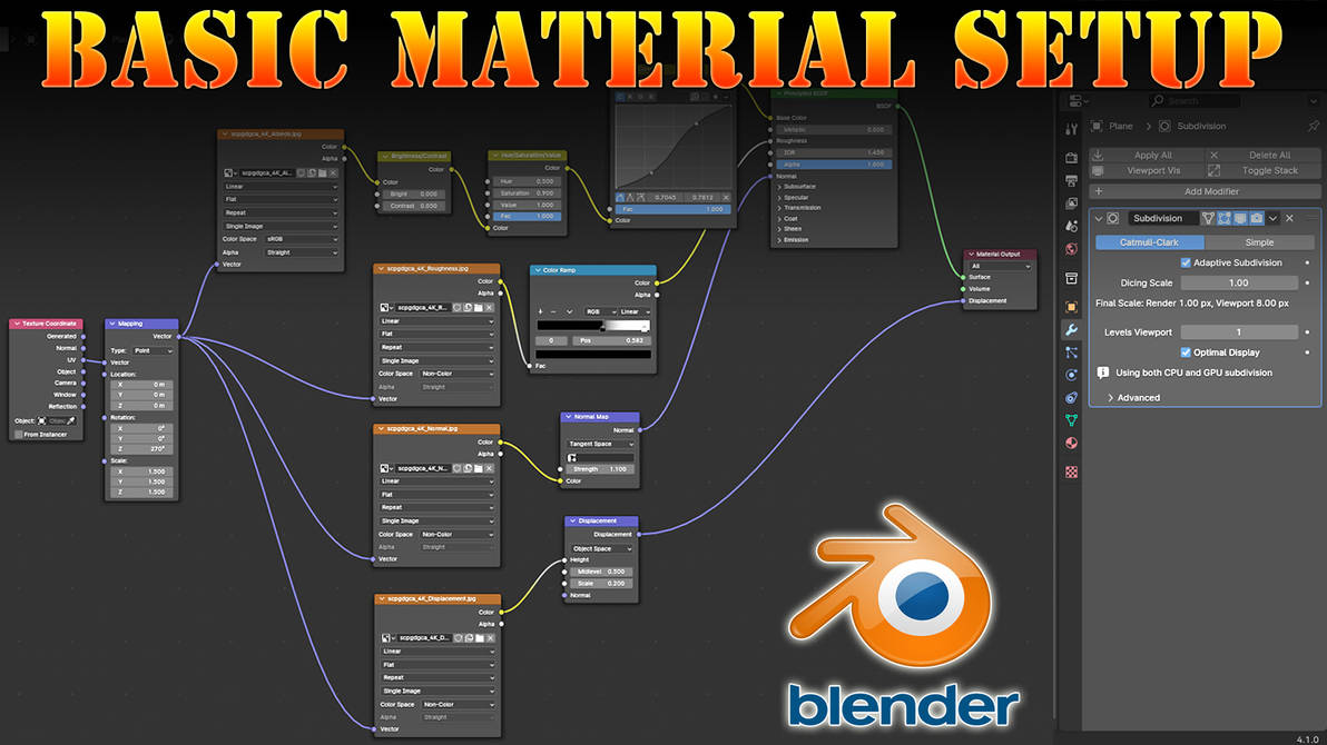 Bender Basic Basic Material Setup in Blender by Cad64 on DeviantArt