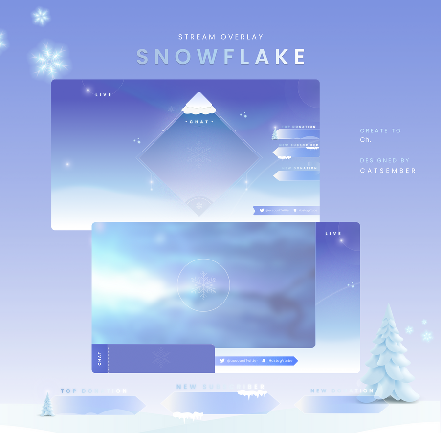 Snowflake - Stream Overlay Animated by catsember on DeviantArt