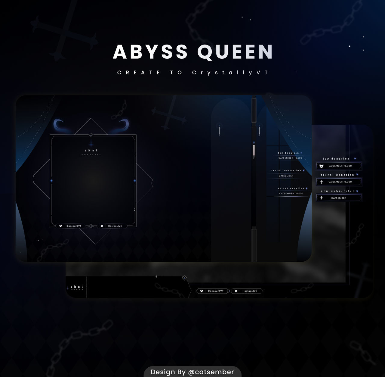 Ark Overlay Deviantart Abyss Queen - Stream Overlay Design by catsember on DeviantArt