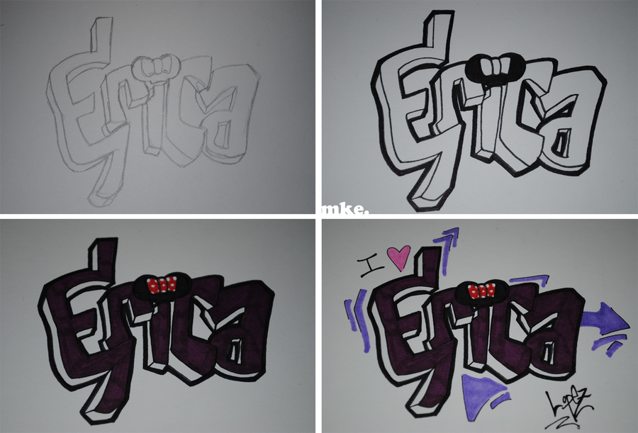 Draw Erica Erica Graffiti. -process- by poisonmelove on DeviantArt