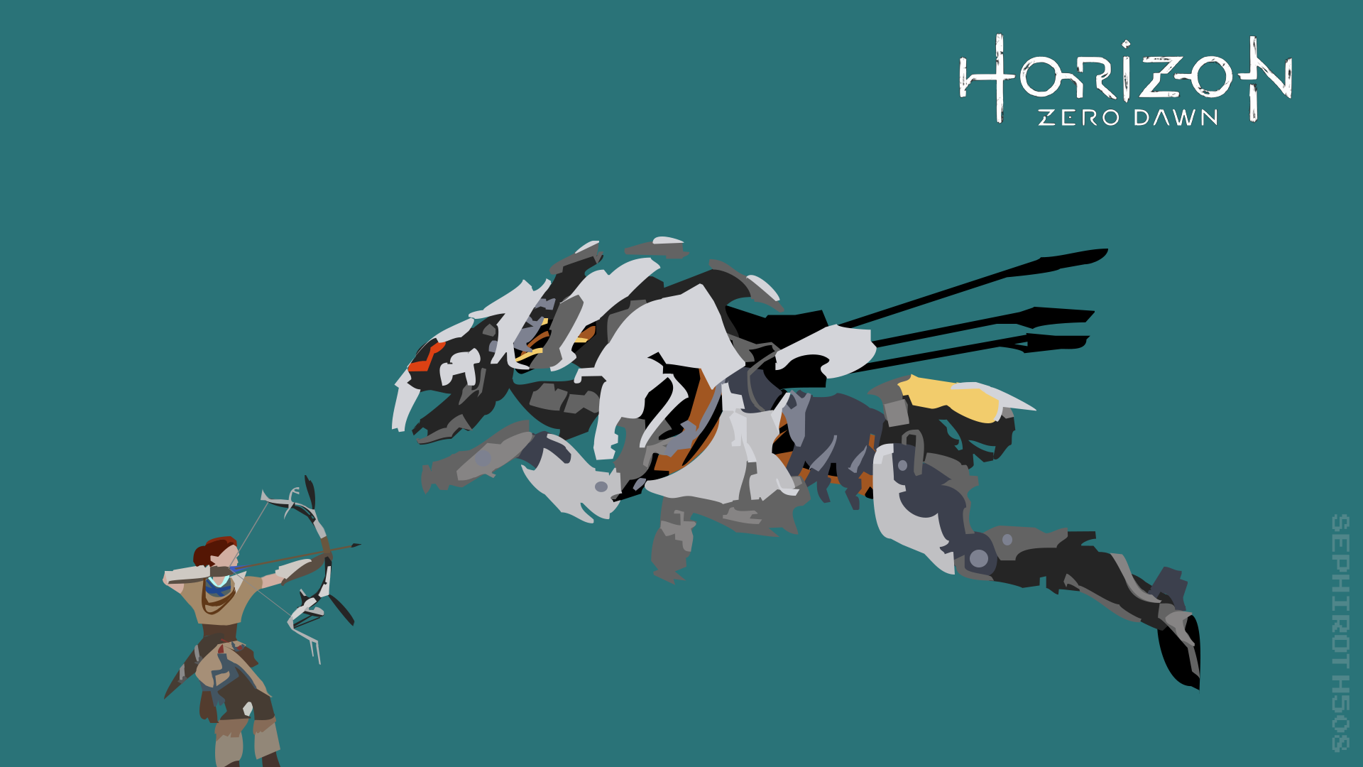 Aloy vs Sawtooth (Horizon Zero Dawn) Minimalist