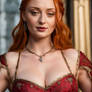 Sansa Stark... gorgeous in red...