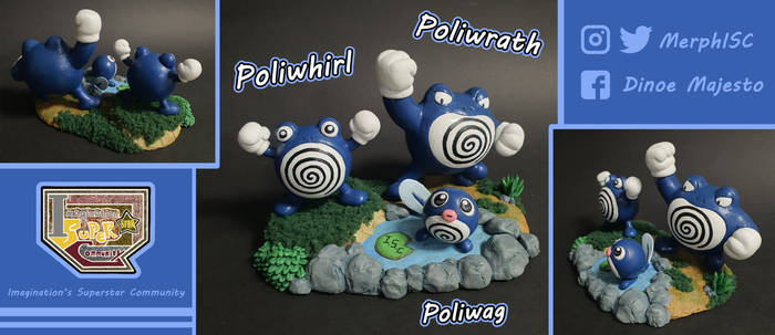 Clay Figure-Poliwag Family(remake)