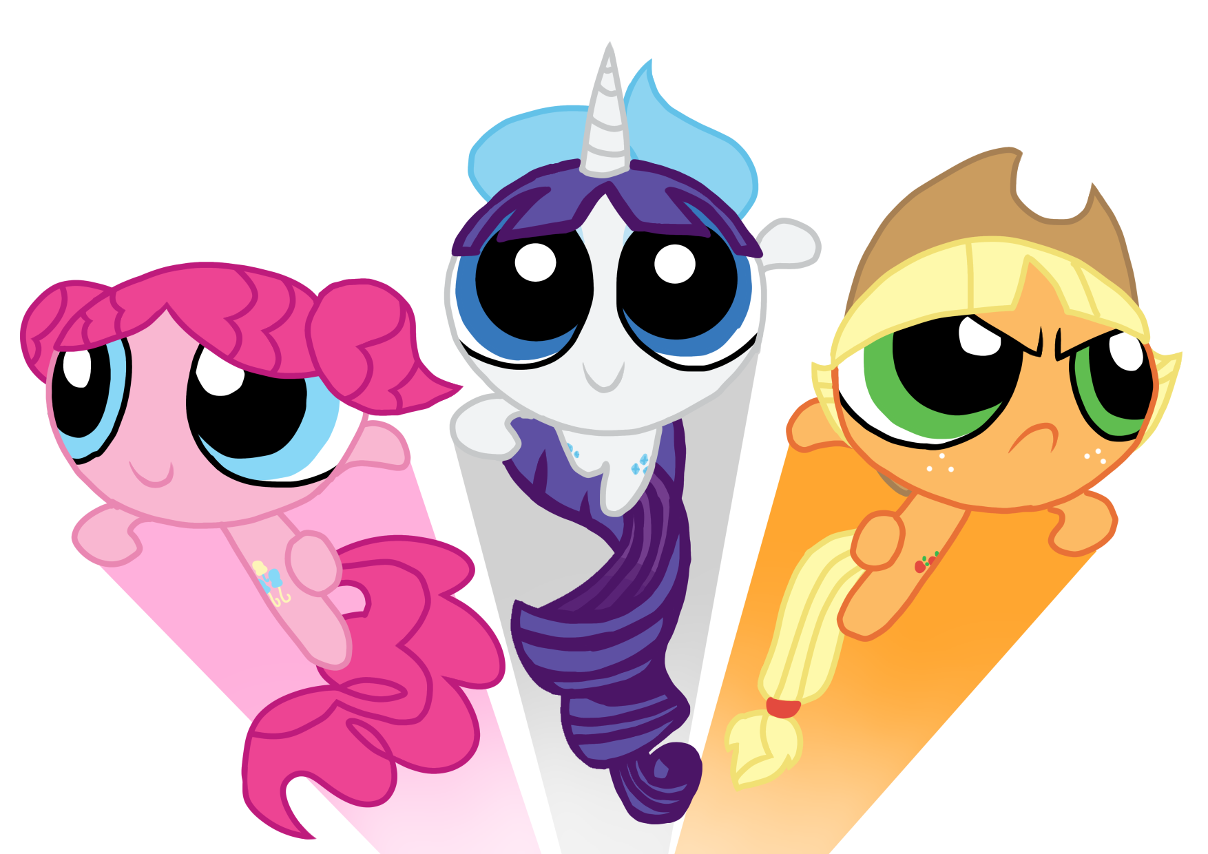Pinkie pie rarity and apple jack (Powerpuff girls) by mylittlepony41 on ...