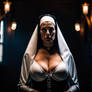 Bdsm Nun, Massive Breast, Wearing Nun Lingerie