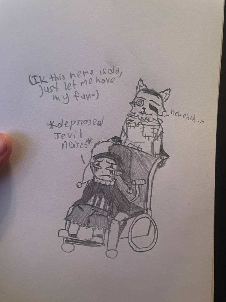 Jevil In Wheel Jevil in a Wheelchair by jsisjfjdhdj on DeviantArt