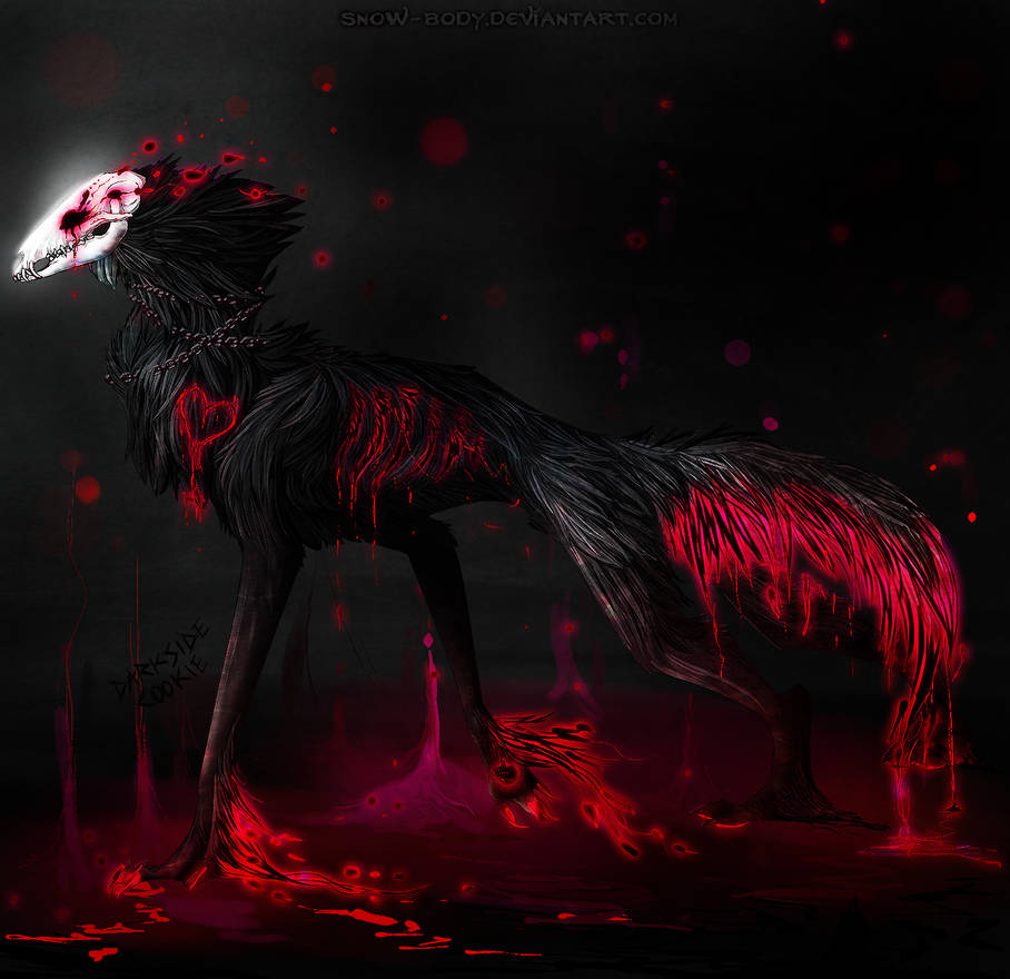 Кошмар собаки. Волк демон Анубис. Многоглазый волк демон. Адские существа животные.