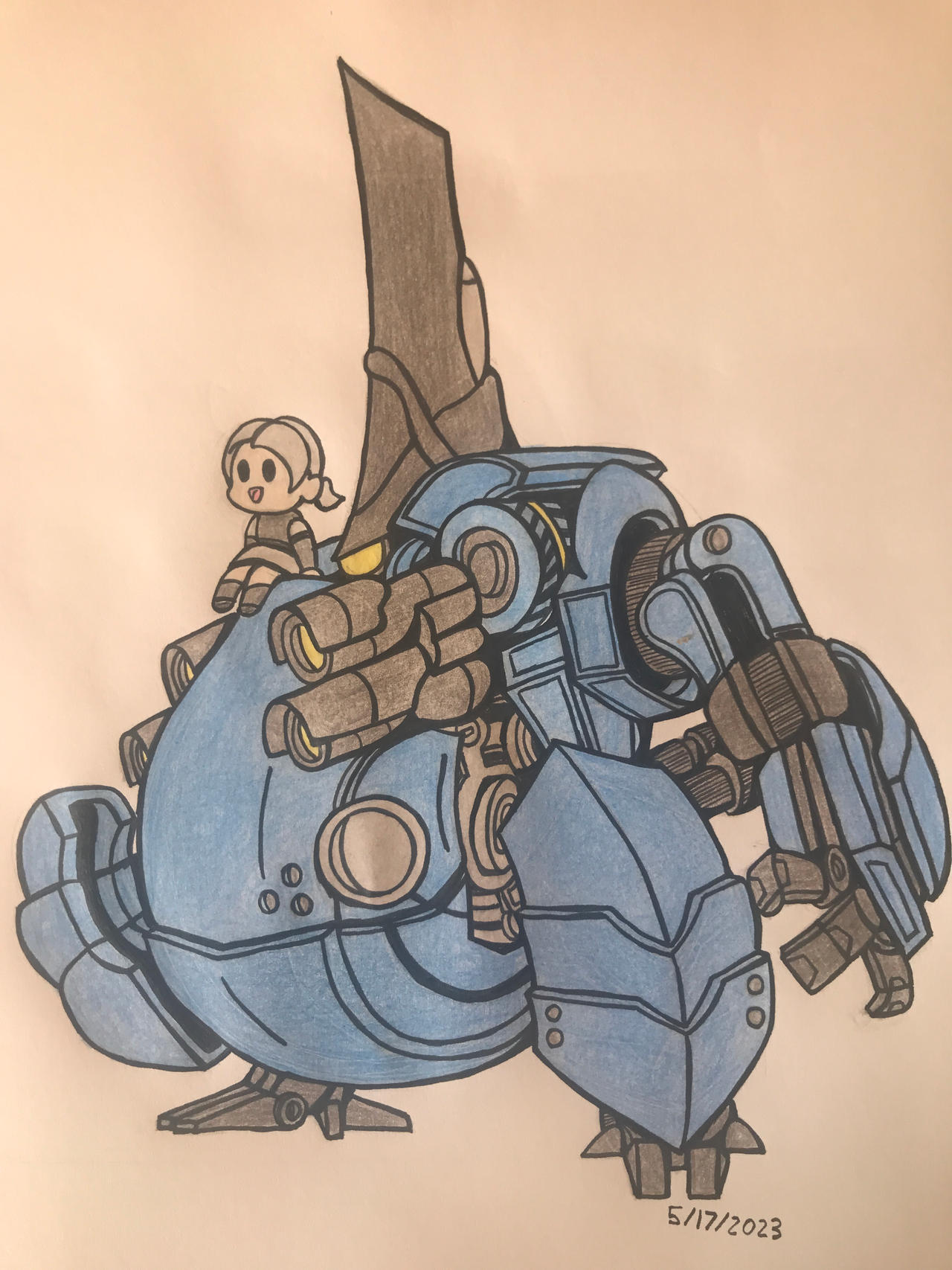 Riding on a Robot by SweetieBot3000 on DeviantArt