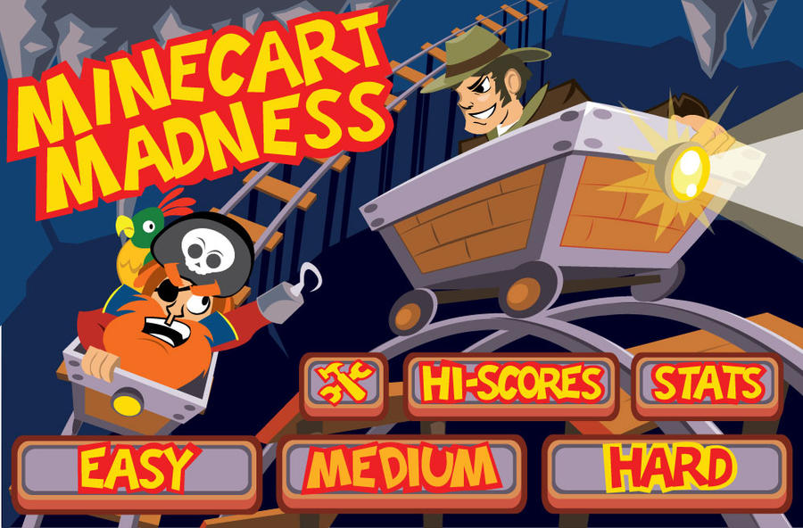 Minecart Madness Start Screen graphic by indie-illustrator on DeviantArt