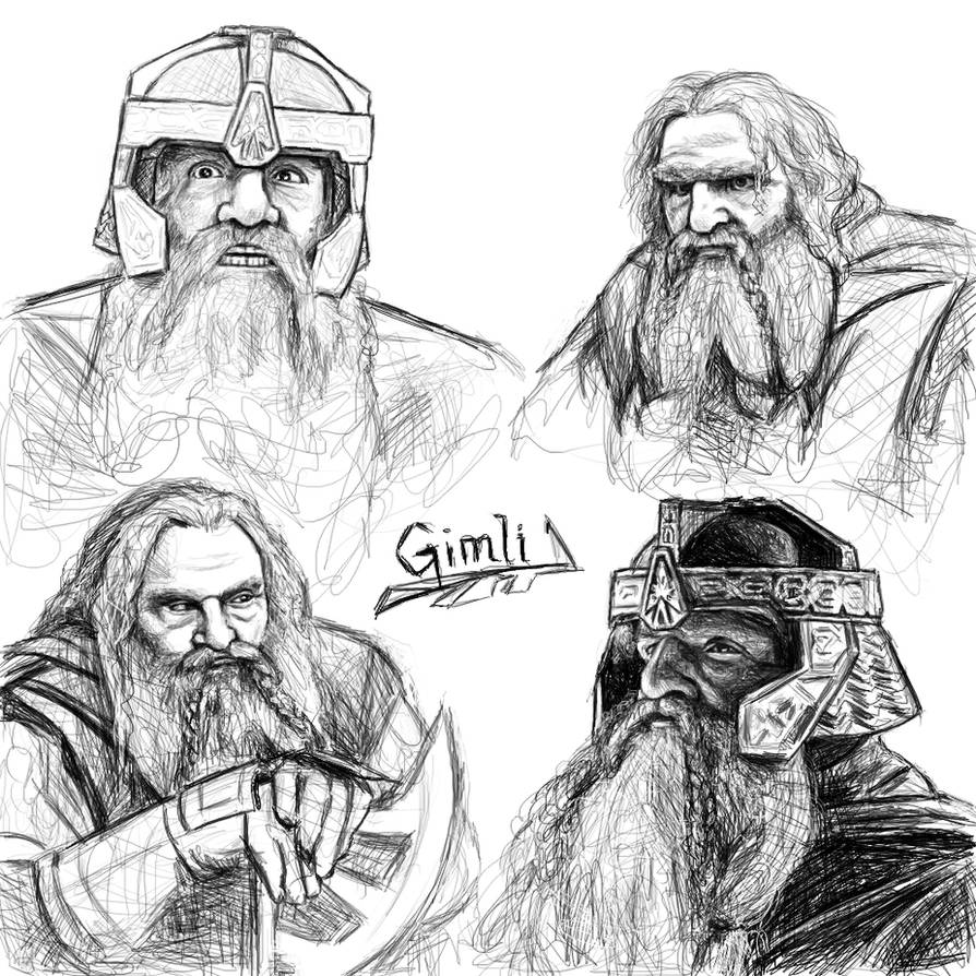 Gimli sketches by Manweri on DeviantArt