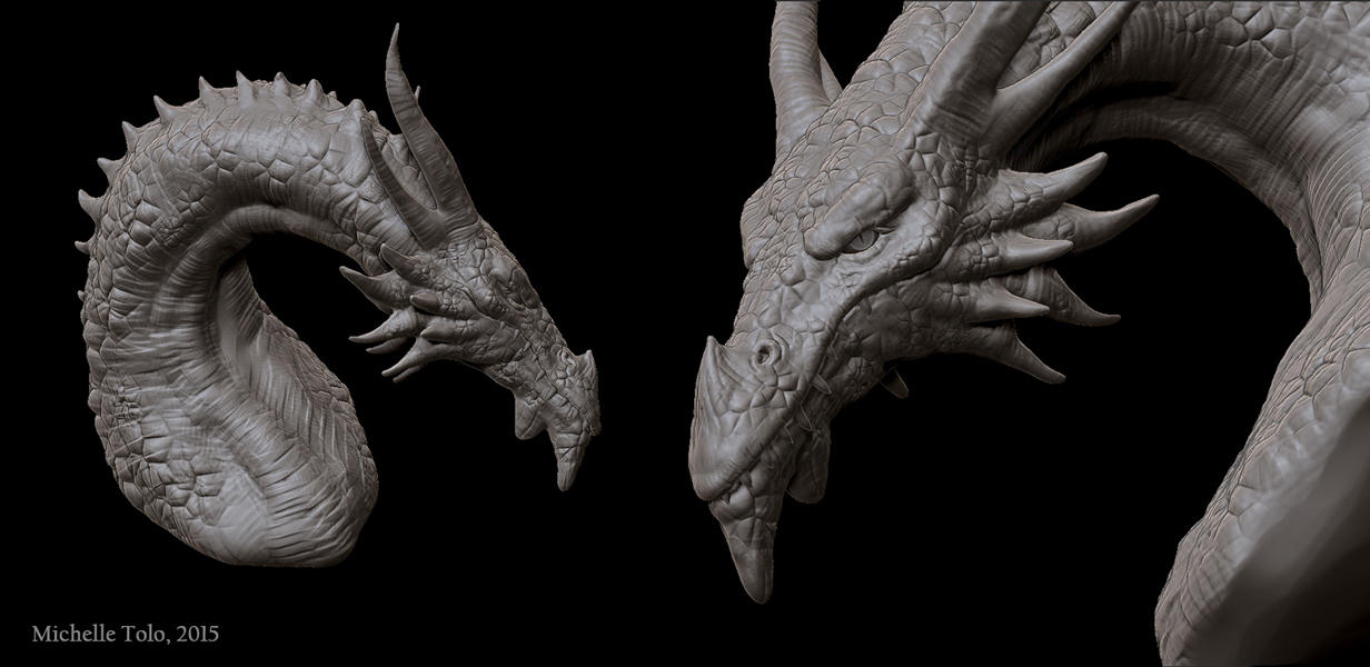 Dragon head 3D model by Deligaris on DeviantArt