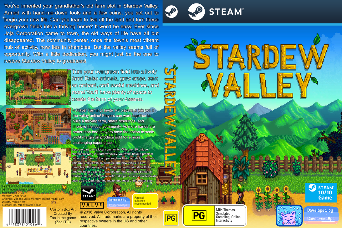 Stardew Valley Steam Box Art by Zacinthegame on DeviantArt