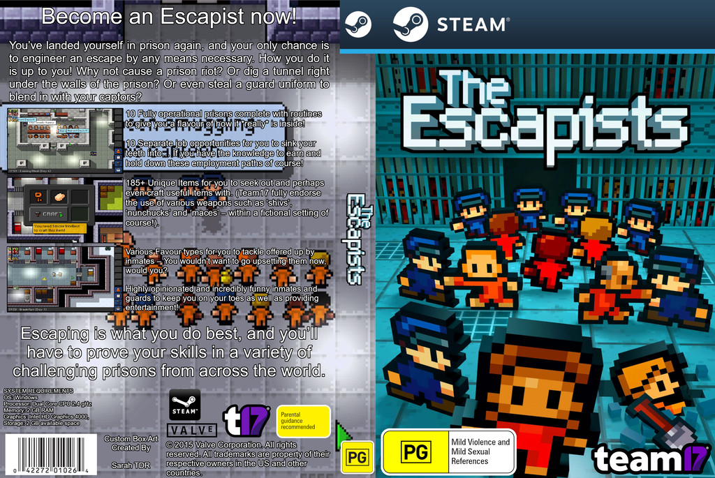 The Escapists Steam Box Art By Sarah TDR On DeviantArt the-escapists-steam-box-art-by-sarah-tdr-on-deviantart