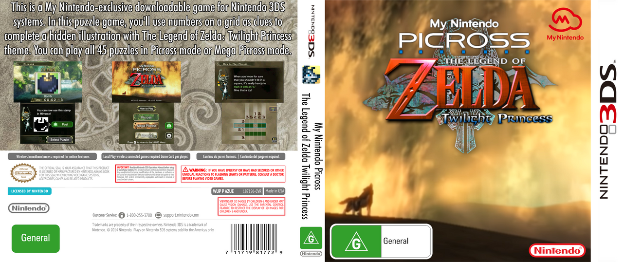My Nintendo Picross Zelda Twilight Princess by Zacinthegame on