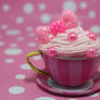 Mini Pink Tea Cup Clip