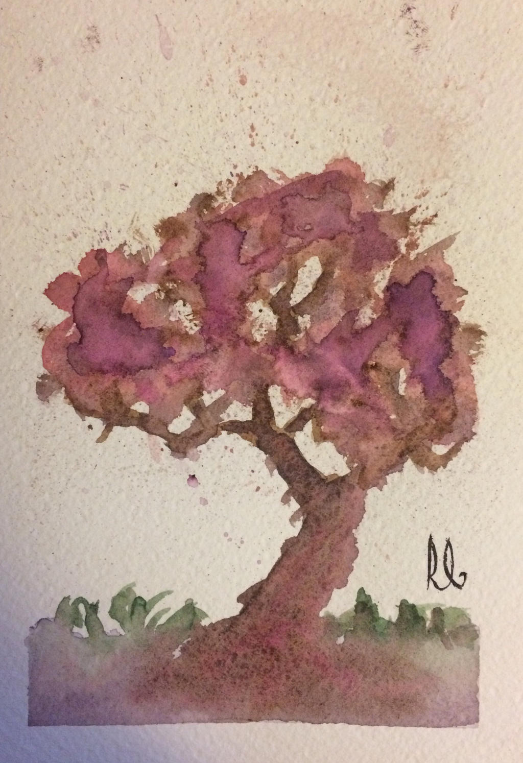 Purple Tree (watercolour)