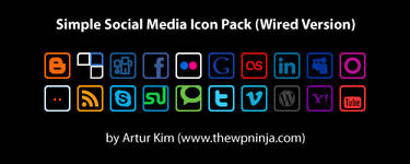 Wired Social Media Icon Pack