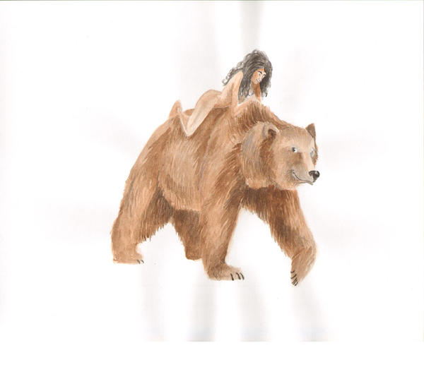 Mowgli and Baloo by kookybird