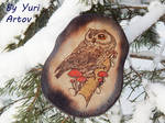 Owl Woodburningart version 2/1  (Etsy Store) by YuriArtov
